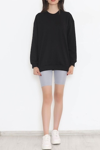 Bensu Store - Bisiklet Yaka Sweat Siyah - 3042.275. 001