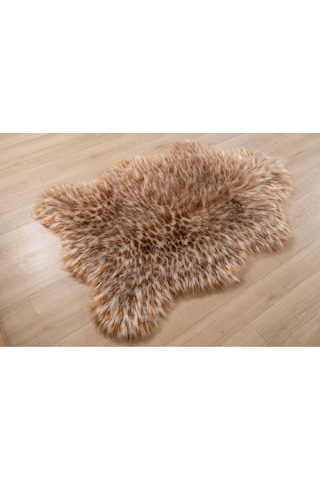 Yumoş Post Kesim Puffy Leopar Desen Kahverengi