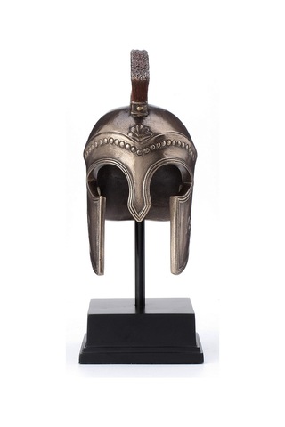 Greek Hoplite Helmet - Antik Yunan Hoplit Piyade Kaskı Stand Biblo Dekor