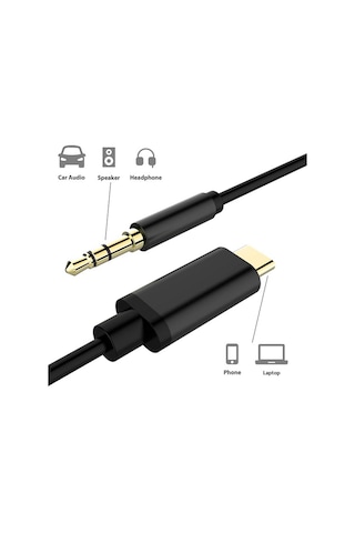 Type-c To 3.5mm Jack Aux Stereo Kablo, 1 Metre,