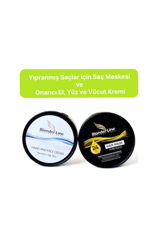 2'li Onarıcı Yanmış, Yıpranmış Saçlar Için Saç Maskesi Ve Onarıcı El, Yüz Ve Vücut Kremi