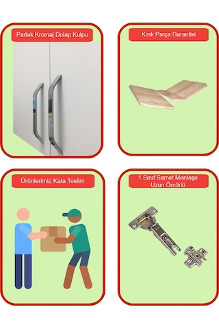 Kenyap Summer Mutfak Alt Dolabı 120 Cm Laminat Tezgah Dahil Beyaz
