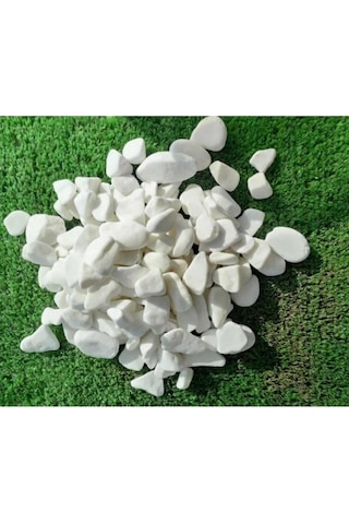 Ahs Beyaz Dolomit Taş 20 Kg 4-6 Cm Dere Çakıl Taşı Bahçe Peyzaj Süs Taşı Saksı Teraryum Akvaryum Taşı