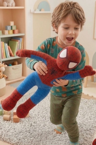 53 Cm Büyük Boy Spiderman Peluş Oyuncak Yumuşak, Sevimli Ve Koleksiyonluk Hediye Kırmızı