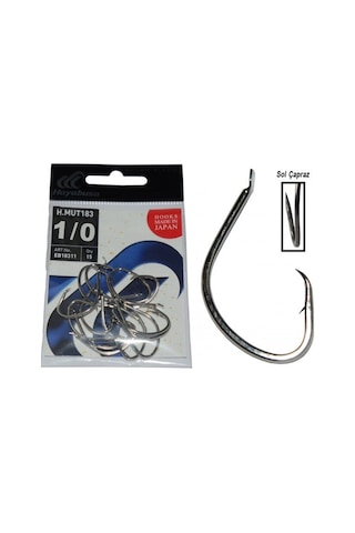 Hayabusa Hmut 183 Circle Dövme Olta İğnesi 15li Paket Nikel - No-1-0 1/0 Numara