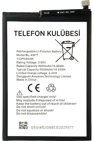Tecno Spark 6 Go Uyumlu Batarya Pil Bl-49ft