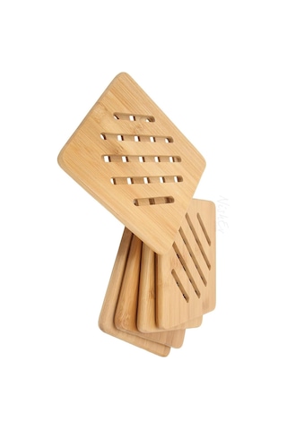 Nishev 2'li Bambu Lüx Yatay Desenli Kare Nihale