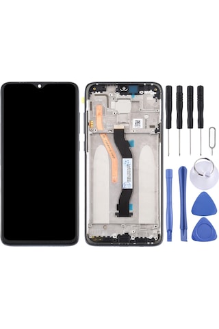 Xiaomi Redmi Note 8 Pro Sayısallaştırıcı İçin Tft Lcd Ekran Çerçeveli Tam Montaj Çift Sım Kart Versiyonu Siyah