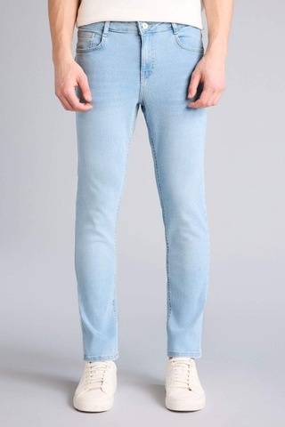 Defacto Carlo Skinny Fit Ekstra Dar Kalıp Normal Bel Ekstra Dar Paça Jean Pantolon D0025AX26SP Mavi
