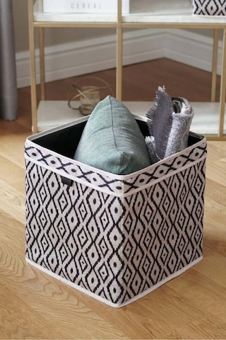 Bohe Raf Düzenleyici, Organizer Çok Amaçlı Kutusu, 30 X 30 X 30 Cm, 27 Litre Desenli