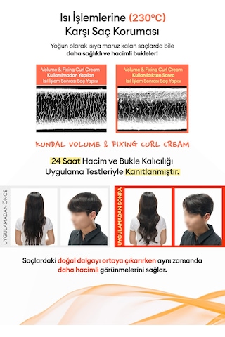 Bukle Belirginleştirici Durulanmayan Saç Kremi Kundal Volume & Fixing Curl Cream Wedding Bouquet