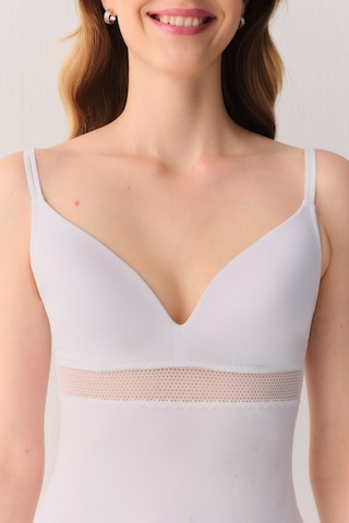 Suwen Comfy Pamuklu Kuplu İnce Askılı Atlet Sw4023101 Beyaz