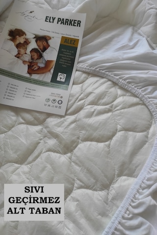 Ely Parker 200x200 Sıvı Geçirmez Alez Mikro Kapitoneli Fitted Battal Su Yatak Koruyucu MKRKAPFIT200200 Beyaz Çift Kişilik 200 x 200 Beyaz