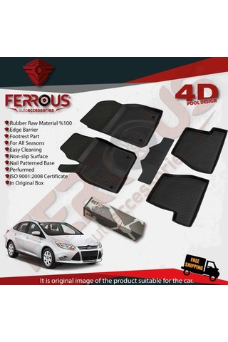 Ford Focus 3 Sedan 4D Paspas Siyah ve İ.Z Bagaj Havuzu 2011 2014