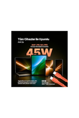 Ttec Smartcharger Gan 45w Avs Pd Seyahat Hızlı Şarj Aleti + Usb-c - Usb-c 3a 120 Cm Kablo Neon 46966420