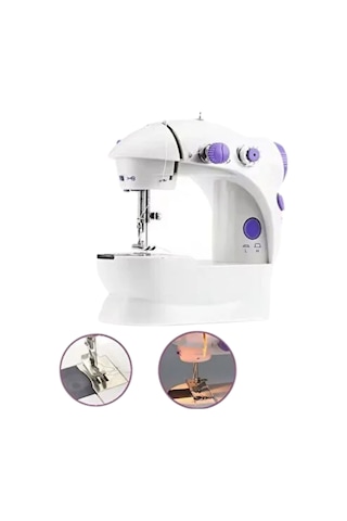 Ev Tipi Mini Dikiş Makinesi Ayarlanabilir Hız Ve Işıklı