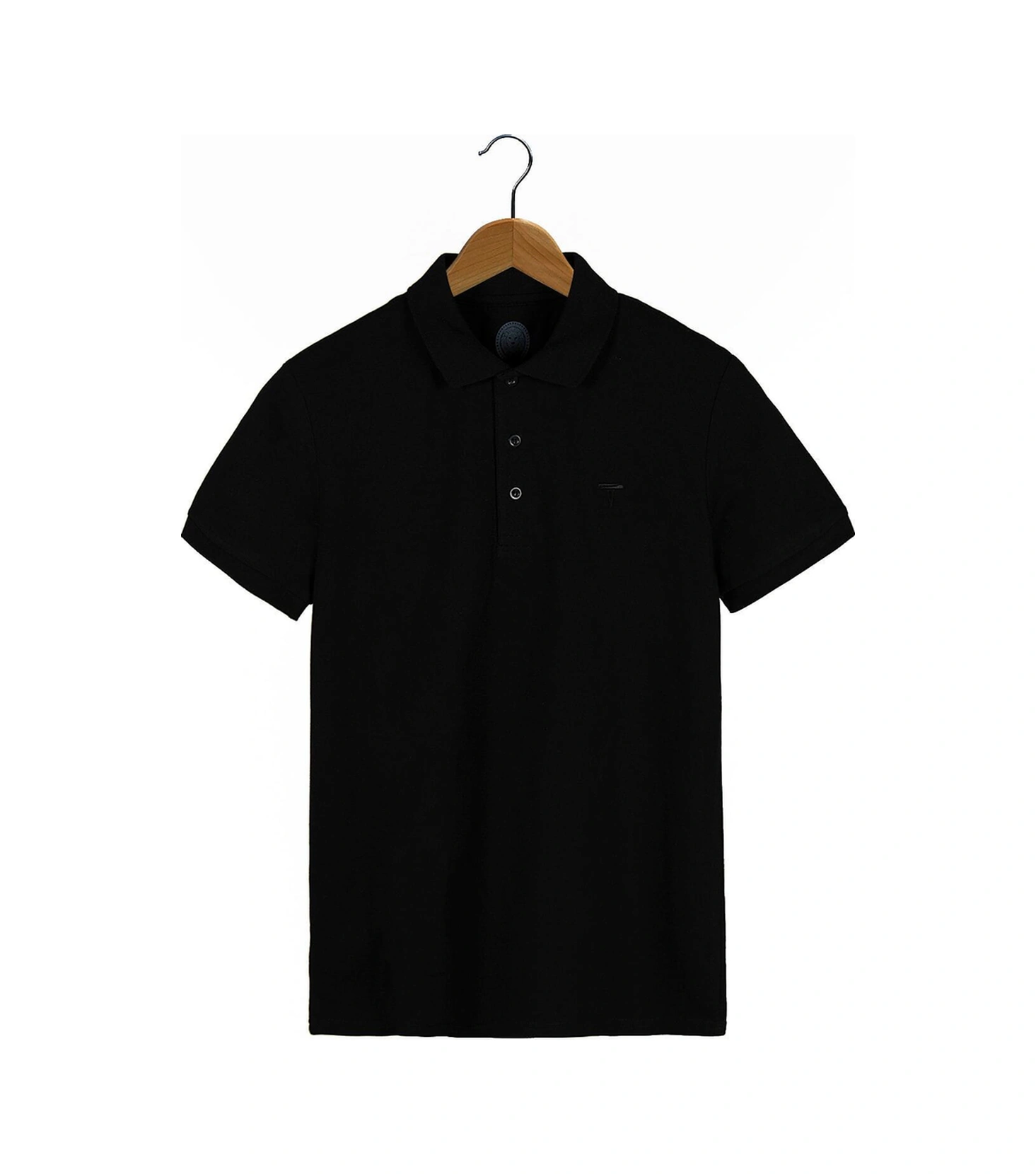 Veaven Erkek Siyah Slim Fit Polo Yaka T-shirt Siyah