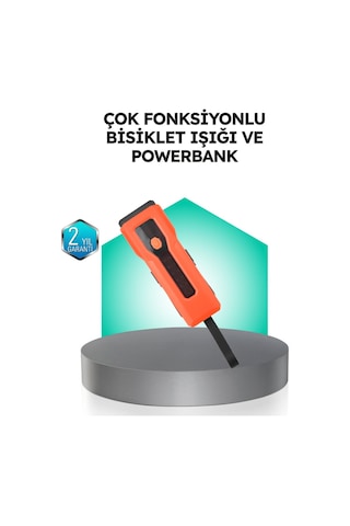 Northcity 5000 Mah Bataryalı Bisiklet Farı Cob Çakar Powerbank - Çok Fonksiyonlu Gece Sürüş Işığı