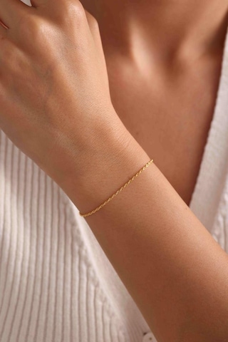 14 Ayar Altın Halat Bileklik 1.25 Mm Sarı Altın