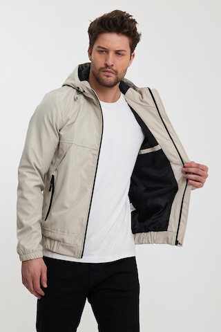 Stilkombin Bl 1596-60276 Kapüşonlu Göğüs Detay Bel Lastikli Mevsimlik Ceket