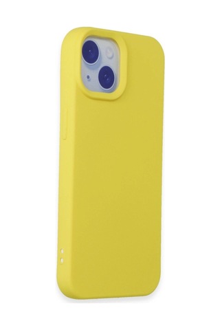 Apple, Uyumlu iPhone 15 Kılıf Nano İçi Kadife - Sarı - Aflc-877096