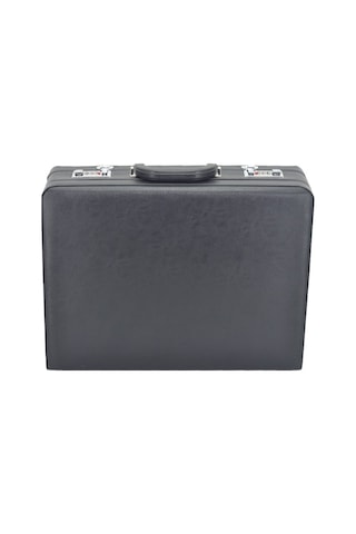 Bond Tipi Çanta Şifreli Körüklü Evrak Çantası Siyah 18 Litre Siyah