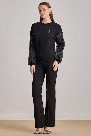 Oversize Siyah Örme Bluz Siyah