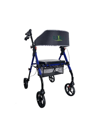 Loco Alüminyum Lüks Rollator Hafif Gövde, Fren Sistemli, Oturmalı Yürüme Destek Aracı Plus Pr-885