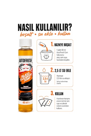 Cam Sabunu 40 Ml Parfümlü Konsantre Oto Cam Temizleyici