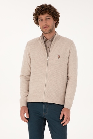 U.s. Polo Assn. Erkek Taş Melanj Hırka Triko 50307800-vr225 Tas Melanj