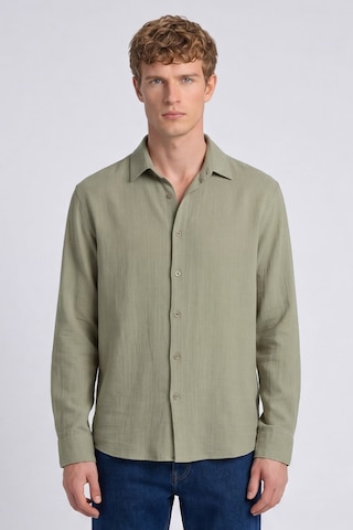 Sabri Özel Erkek Mint Normal Kesim Regular Fit %100 Pamuk Klasik Yaka Muslin Gömlek