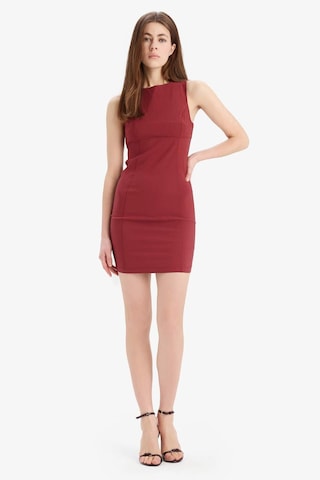 DeFacto Bodycon Vücudu Saran Bisiklet Yaka Bengalin Kolsuz Mini Elbise E3975AX25SPBR248