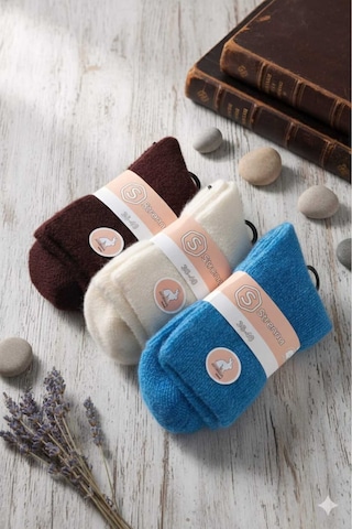 Angora Yün Çorap 3 Adet Set 2