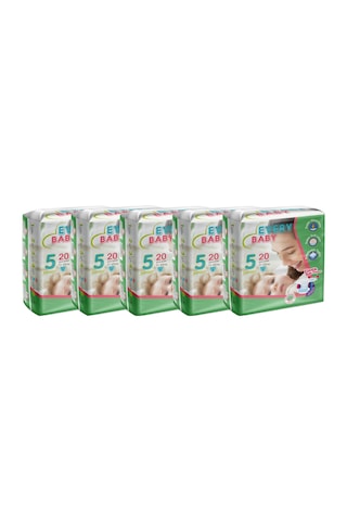 Every Baby Bebek Bezi Elastik Bantlı Sızdırma 5 Numara Maxi 100 Adet 5'li