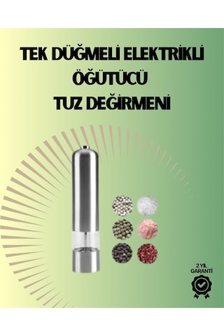 Pilli Otomatik Baharat Değirmeni Gıda Sınıfı Çelik Sessiz Öğütücü Alet Diğer