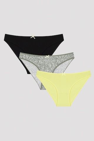 Zebra 3lü Slip Külot Çok Renkli