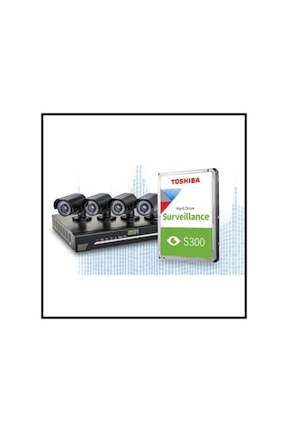 Toshıba S300, Hdwt840uzsva, 3.5", 4tb, 256mb 5400 Rpm, 7/24 Güvenlik Hdd