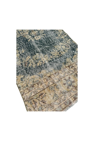 El Dokuma Vintage Su Yeşili Yolluk 80x315 Eskitme 3 Metre Halı Su Yeşili