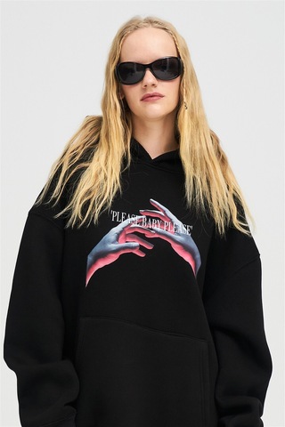 Hırsch Unisex Please Baby Sweatshirt Siyah SIYAH