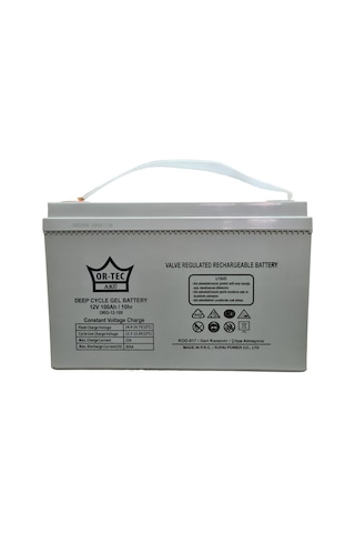 Ortec 12v 100 Ah Akü Jel Akü Solar Sistem Aküsü