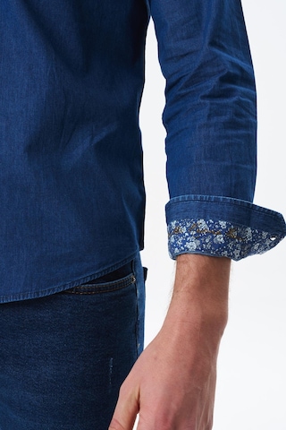 Arma Erkek Denim Jean Slim Fit / Dar Kesim Kot Dokuma Gömlek K9gkd1070 İndigo