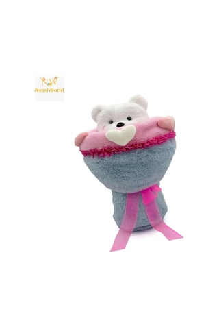 Sevgi Buketi Peluş Ayıcıklı Peluş Çiçek Buketi 40 Cm