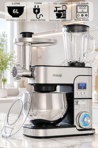 Mioji Mio MX10 6L 1500W Mikser & Blender Seti