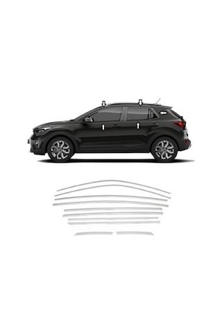 Kia Stonic Krom Cam Çerçevesi Set 2018- 10 Parça