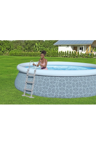 Bestway 57372 Fast Set Çember Şişme Havuz Seti 4,57 M X 1,07 M Mavi - Beyaz