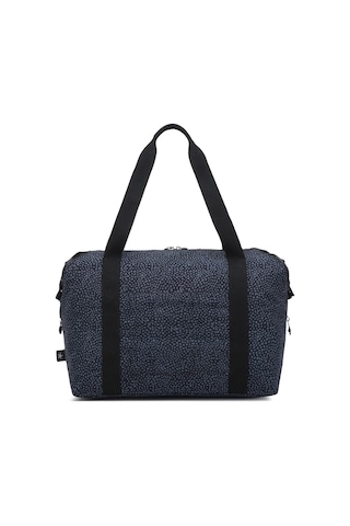 Smart Bags Orta Boy Su Geçirmez Extra Hafif Krınkıl Kumaş El Valizi Ve Spor Çantası Puantiye Siyah