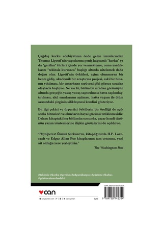 Hayalperest Ölünün Şarkıları - Thomas Ligotti - Can Yayınları