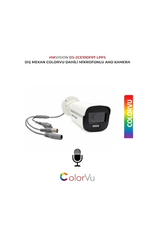 Colorvu Mikrofonlu Güvenlik Kamerası Ds-2ce10df0t-lpfs