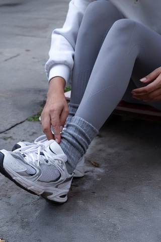 Ozzy Socks 3 Lü Kışlık Kadın Yünlü Uyku Çorabı Soft Touch Gri Renk Isı Tutucu Çorap Gri