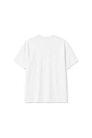 Hzr Wear Erkek Enjeksiyon Baskılı Basic Tişört Bisiklet Yaka Regular Fit %100 Pamuk Beyaz